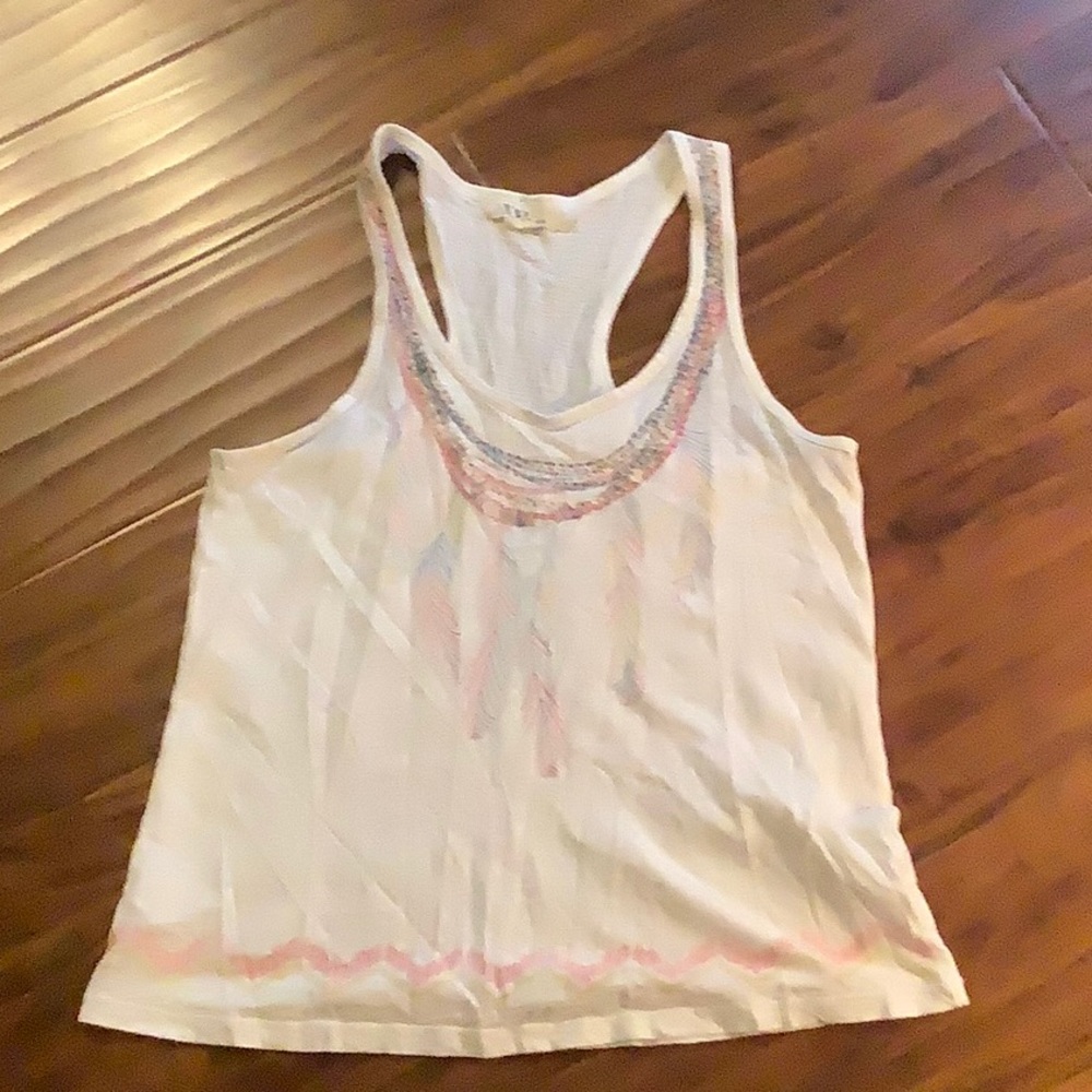 XXI MEDIUM HALTER TANK TOP FEATHERS